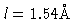 $l=1.54\mbox{\AA}$